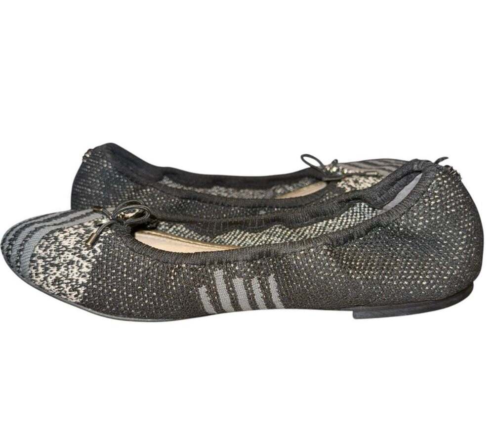 Sam Edelman Felicia Knit Ballet Flats Grey Black Size 6 - Picture 4 of 9